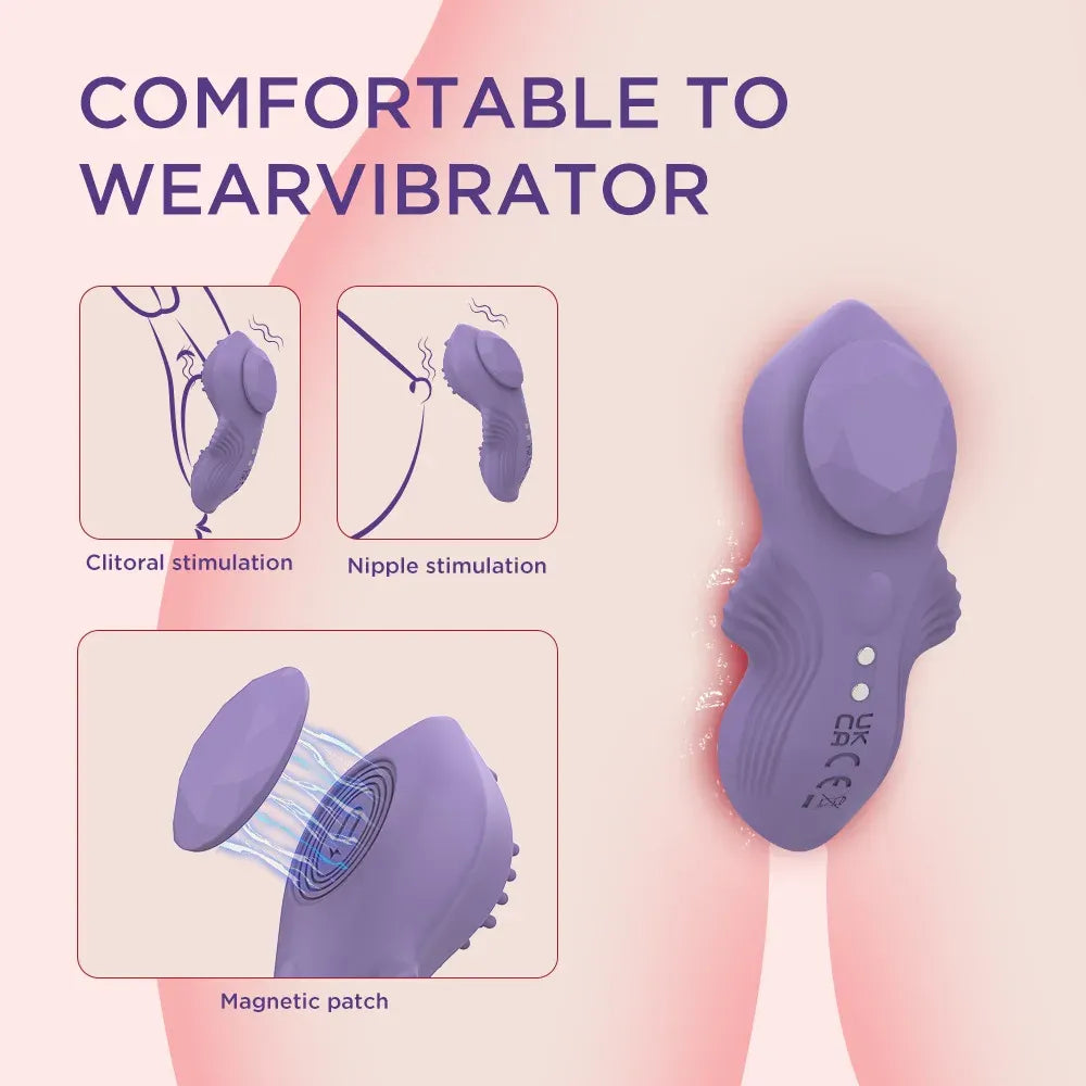 Smart Wearable Vibrator With Magnetic & App Dual